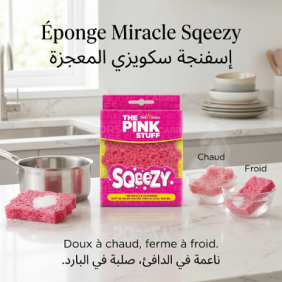 Éponge Sqeezy Miracle à Double Face- The Pink Stuff
