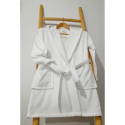 La petite étoile – Peignoir en velours à capuche (Blanc)