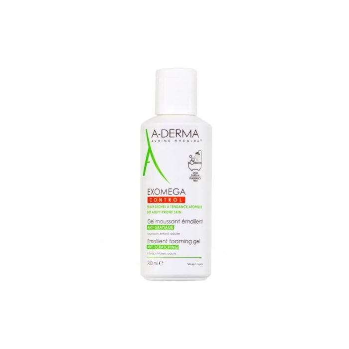 A-derma Exomega Gel moussant émollient anti-grattage 200 ml